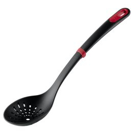Articole de bucătărie - Lingura pentru strecurat Tefal Ingenio K1980634, rezistenta la temperaturi inalte, compatibilitate cu masina de spalat vase, plastic, negru & rosu
