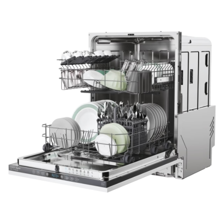 Masina de spalat vase incorporabila CANDY Rapido CI 3C6F0W, 13 seturi, 8 programe, 60 cm, Clasa C, alb [3]