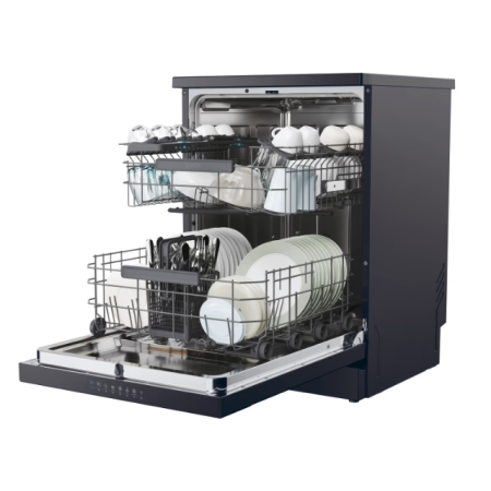 Masina de spalat vase independenta CANDY Rapido CF 5C6F0B, 15 seturi, 8 programe, 60 cm, Clasa C, negru [4]