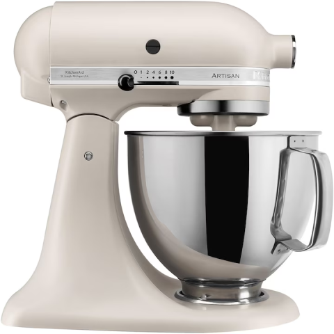Mixere  verticale - Mixer planetar KitchenAid Artisan 5KSM125 EMH, 300W, bol 4.8L, 10 viteze, cap rabatabil, accesorii, Milkshake