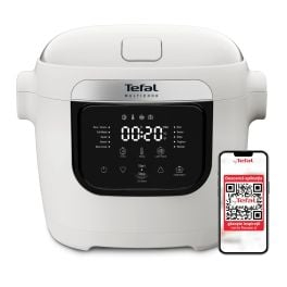 Aparate de gătit - Multicooker Tefal Multicook Basic MY700BF0, 700W, 6 L, 10 programe de gătire, temperatură ajustabilă, funcție păstrare la cald, bol cu 2 mânere, alb