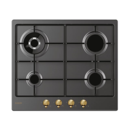 Aparate pentru gatit - Plita incorporabila Candy CHW6BR4WGTGH, Gaz, 4 arzatoare, 60 cm, Antracit