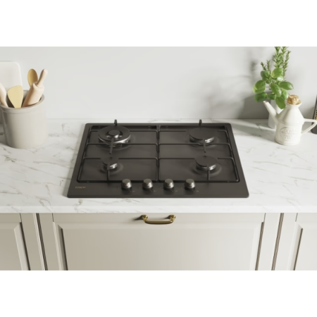 Plita incorporabila Candy CHW6BR4WGTGH, Gaz, 4 arzatoare, 60 cm, Antracit [2]