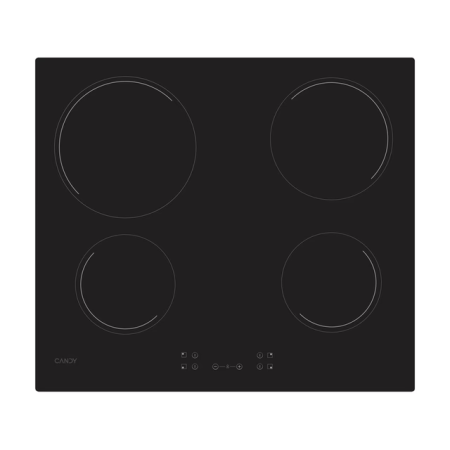 Aparate pentru gatit - Plita incorporabila CANDY Idea CH64CCB/4U2, Vitroceramica, 4 zone de gatit, 6500 W, Control touch, Negru