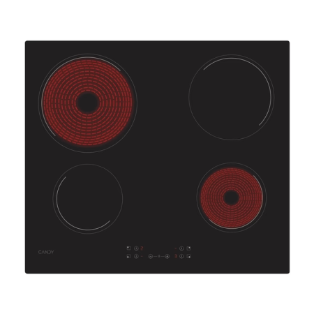 Plita incorporabila CANDY Idea CH64CCB/4U2, Vitroceramica, 4 zone de gatit, 6500 W, Control touch, Negru [1]