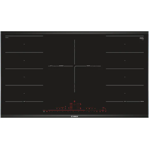 Aparate pentru gatit - Plita incorporabila cu inductie Bosch PXV975DV1E, 90 cm, 5 zone, FlexInduction, DirectSelect Premium, PerfectFry, negru