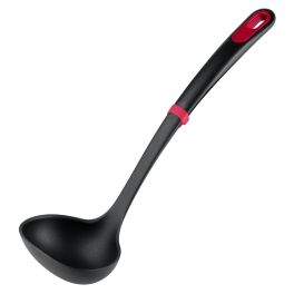 Articole de bucătărie - Polonic Tefal Ingenio+ K1980434, rezistenta la temperaturi inalte, compatibilitate cu masina de spalat vase, plastic, negru & rosu