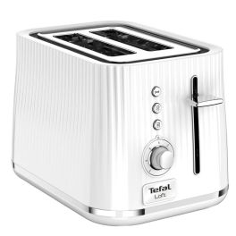 Mic dejun - Prăjitor de pâine Tefal Loft TT761138, 850W, 7 niveluri de rumenire, 3 funcții dedicate, iluminare LED, tavă firmituri, alb