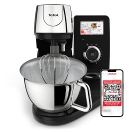 Prepararea alimentelor - Robot de bucatarie Tefal i-Coach Touch QB950D38, 1200W, 5.5L, ecran tactil, 10 trepte de viteza, 21 programe, negru