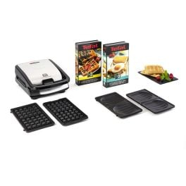 Mic dejun - Sandwich maker multifuncţional SNACK COLLECTION TEFAL SW853D12, 2 seturi de plăci interschimbabile, sandwich şi vafe, otel inoxidabil,
