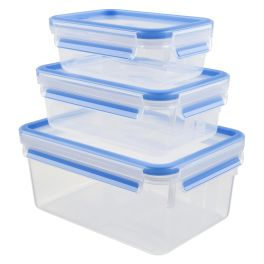 Articole de bucătărie - Set de 3 caserole MasterSeal Plastic K3028912, închidere etanş, 0.55 / 1 / 2.3 L, plastic, transparent