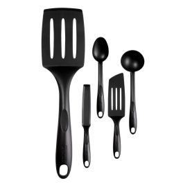 Cuțite & Ustensile - Set de 5 piese Tefal Bienvenue K001A504, rezistent la temperaturi înalte, nylon cu 15% fibră de sticlă, negru