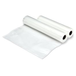 Accesorii - Set pungi de vidat Tefal VacuPack XA256010, pentru depozitare în frigider și congelator, refolosibile, 2 role, compatibile cu aparatul de vidat Tefal VacuPack Plus Classic VT254070, plastic, transparent
