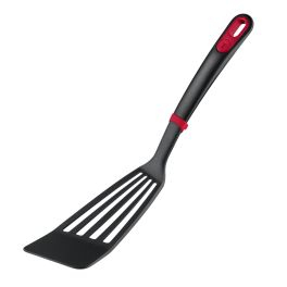 Articole de bucătărie - Spatula cu fante Tefal Ingenio+ K1984734, rezistenta la temperaturi inalte, compatibilitate cu masina de spalat vase, plastic, negru & rosu
