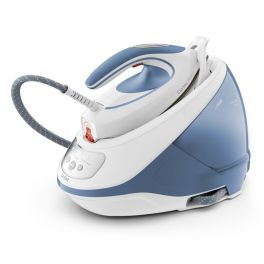 Îngrijirea țesăturilor - Stație de călcat cu abur Tefal Express Protect SV9202E0, 2800W, presiune 7.5 bari, jet de abur 520 g/min, rezervor 1.8L, talpa Durilium Airglide Autoclean, Alb&albastru