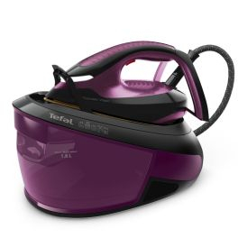 Îngrijirea țesăturilor - Stație de călcat cu abur Tefal Express Vision SV8152E0, jet de abur 480 g/min, 6.9 bari presiune, putere 2800 W, talpa Durilium airglide autoclean, alb & violet