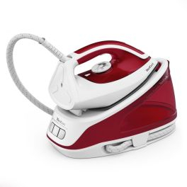 Îngrijirea țesăturilor - Stație de călcat cu abur Tefal SV6111E1 Express Essential, 2200W, Talpa Xpress Glide, 5.2 bari, jet de abur 250 g/min, rezervor apa 1.4L, Auto-Off, alb/rosu