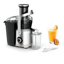 Prepararea alimentelor - Storcator de fructe si legume Tefal Nutri XXL ZE660D10, 1000 W, 2 trepte de viteza, sistem antipicurare, recipient pentru pulpa 2.2 L , recipient pentru suc 0.8 L, negru & argintiu