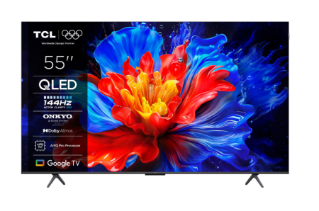 Televizoare - Televizor TCL 55P8K, 55 inch, QLED, 4K, Google TV, 100 Hz