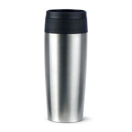 Termosuri - Termos Tefal Travel Mug Classic N2020110, inox, 0.36 L, 100% etanș, functie Quick Press, argintiu