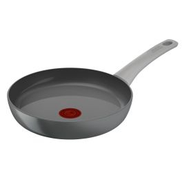 Articole de bucătărie - Tigaie 24 cm Tefal Renew On C4270432, 100% aluminiu reciclat, indicator Thermo-Signal, compatibil cu inductia, invelis ceramic, gri