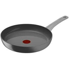 Articole de bucătărie - Tigaie 26 cm Tefal Renew On C4270532, 100% aluminiu reciclat, indicator Thermo-Signal, compatibil cu inductia, invelis ceramic, gri