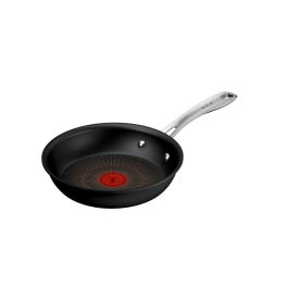 Articole de bucătărie - Tigaie Tefal Excellence+ G3300202, 20 cm, invelis antiaderent, tehnologie FUSIONCORE, Thermo-Signal™, maner nituit, aluminiu, inductie, negru