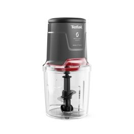 Prepararea alimentelor - Tocător Tefal Easy Press MQ740HF0, 500W, 4 lame Powelix, recipient de 500 ml, tehnologie Safe Start, gri & roșu