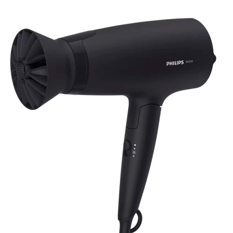 Uscătoare de păr - Uscător de Păr Philips Seria 3000 BHD308/10, 1600W, ThermoProtect, Mâner Pliabil, Alb/Roz