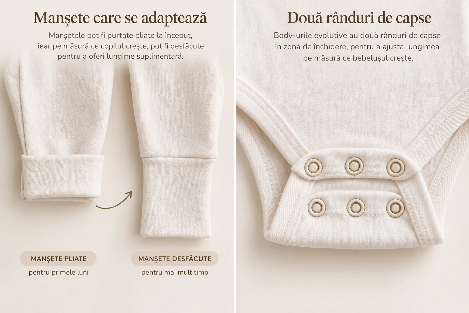 Grow With Me – Hăinuțe care cresc odată cu copilul
