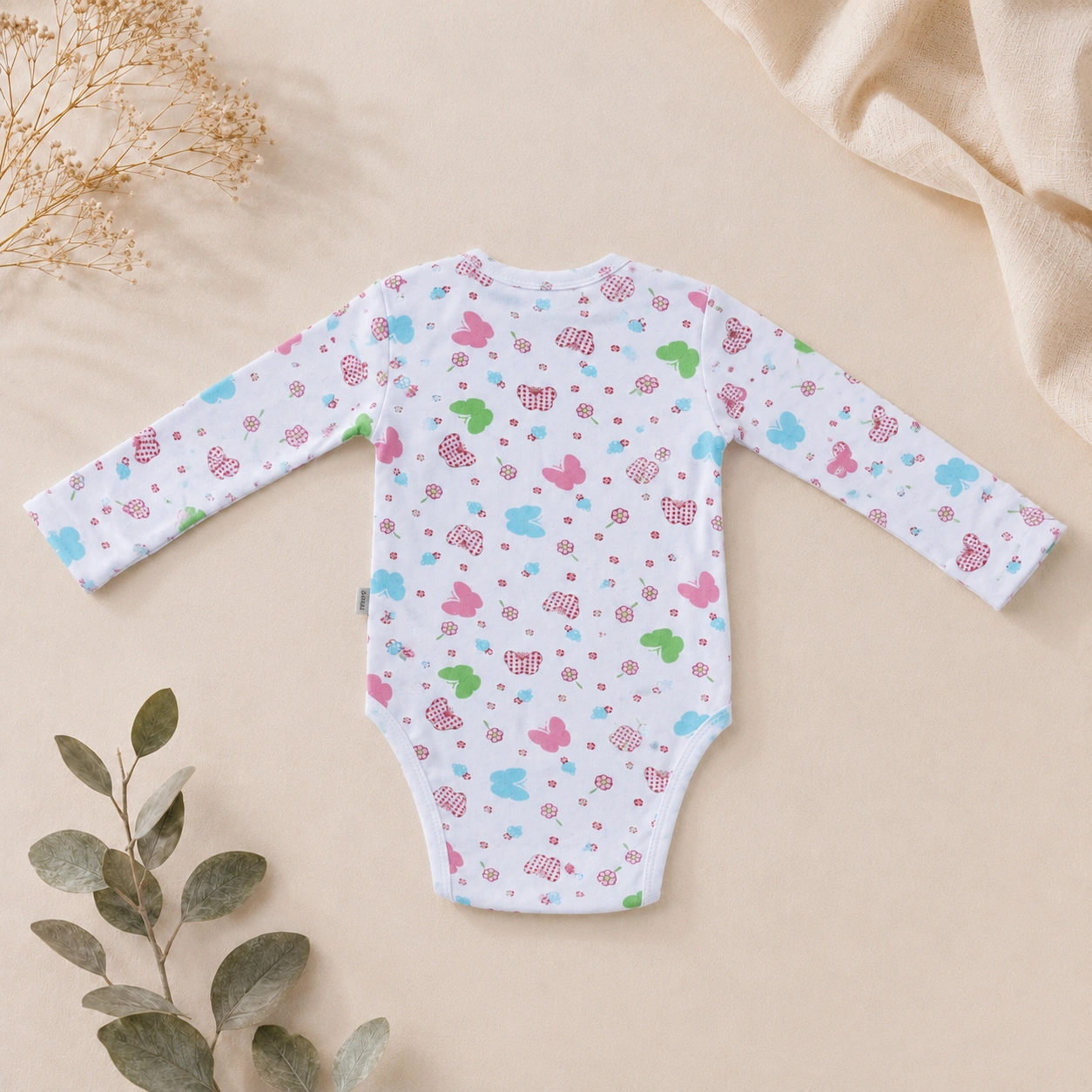 Body pentru bebeluși din bumbac – EVER - fluturi - DAVIAN [2]