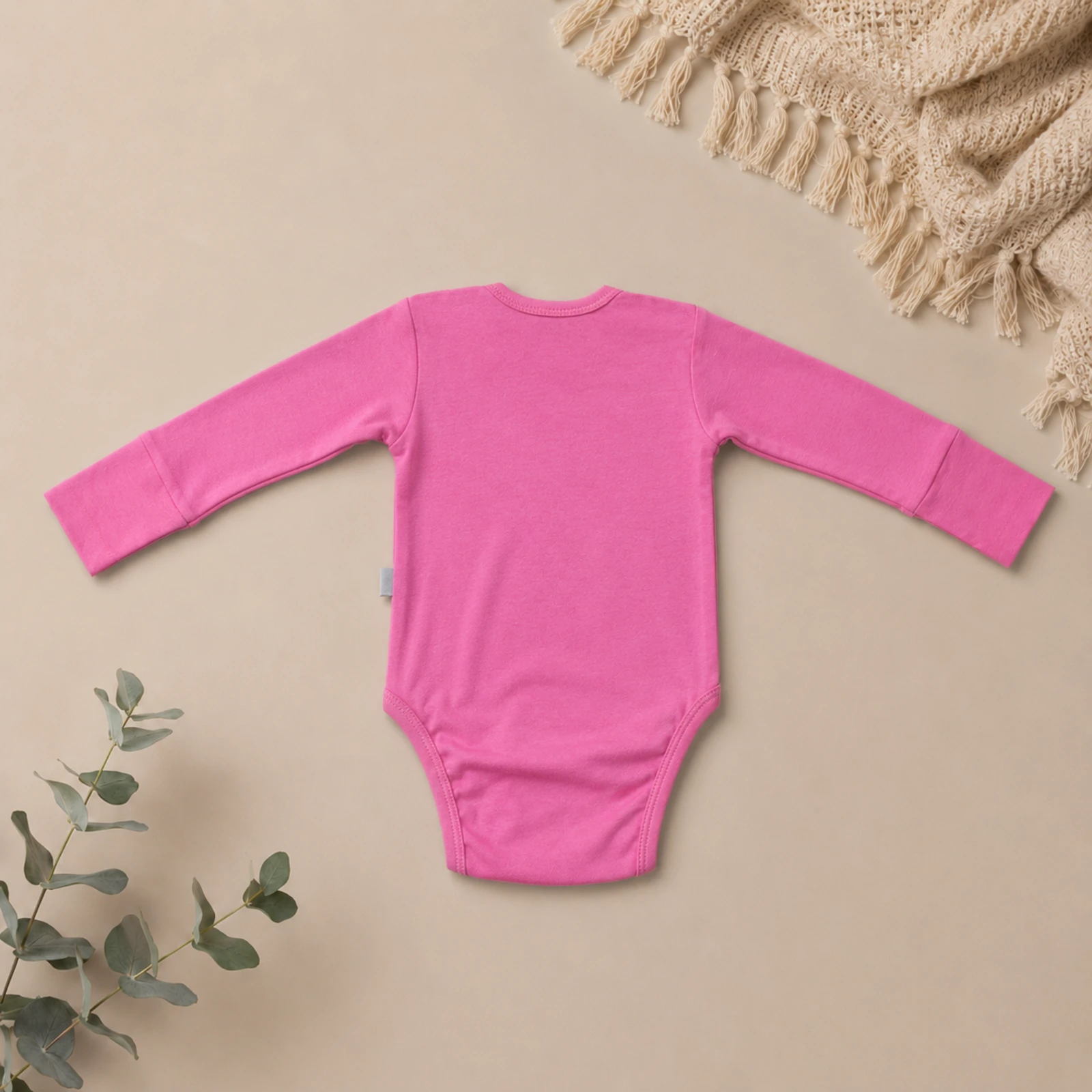 Body pentru bebeluși din bumbac – EVER - roz [2]