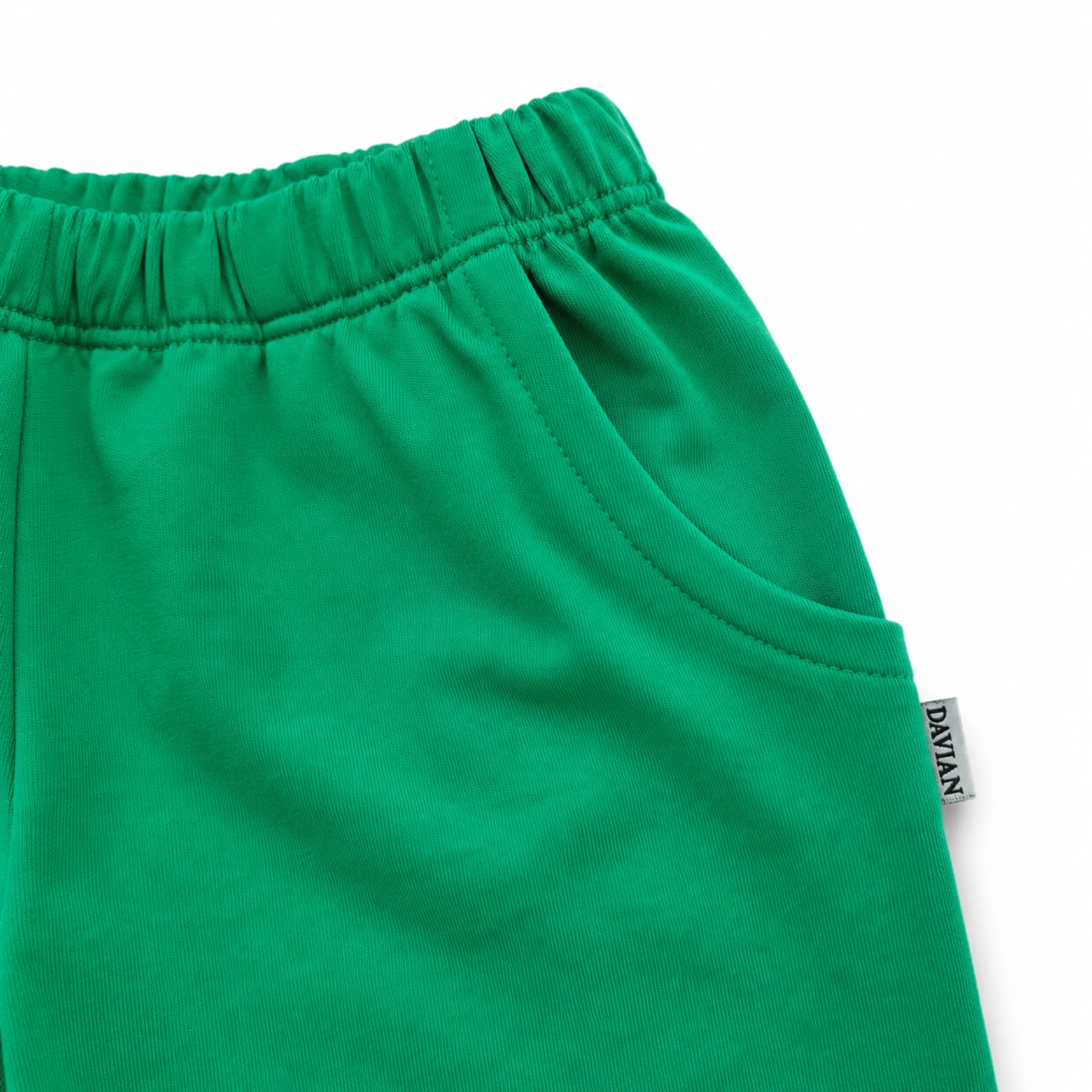 Pantaloni scurți pentru bebeluși și copii cu buzunare din bumbac - EVER - verde [2]