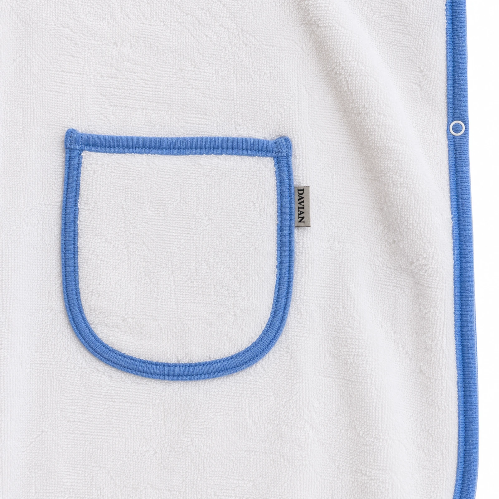 Poncho cu glugă pentru copii din bumbac 100% – ARIS - bleu [3]