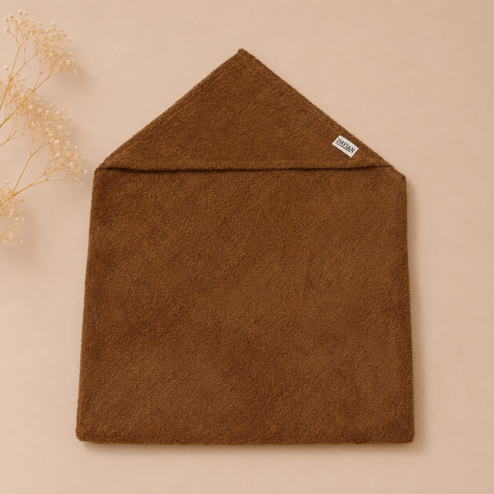 Prosop cu glugă COCOON 100x100 cm - maro [2]