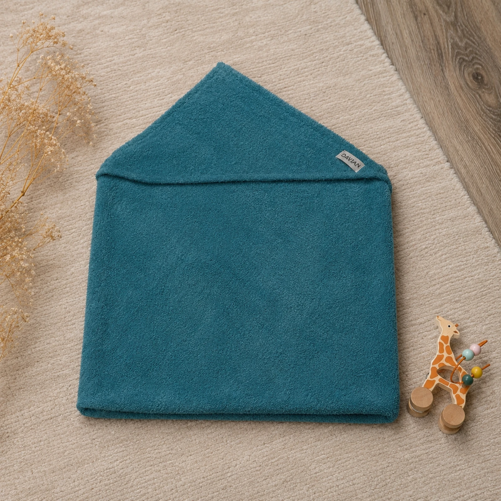 Prosop cu glugă COCOON 100x100 cm - turquoise [2]