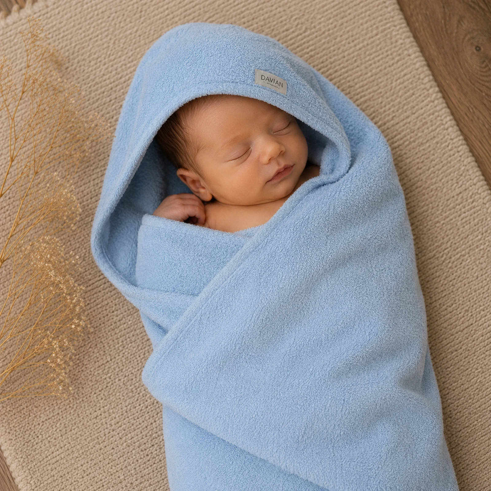 Prosop cu glugă COCOON 75x75 cm - bleu [3]