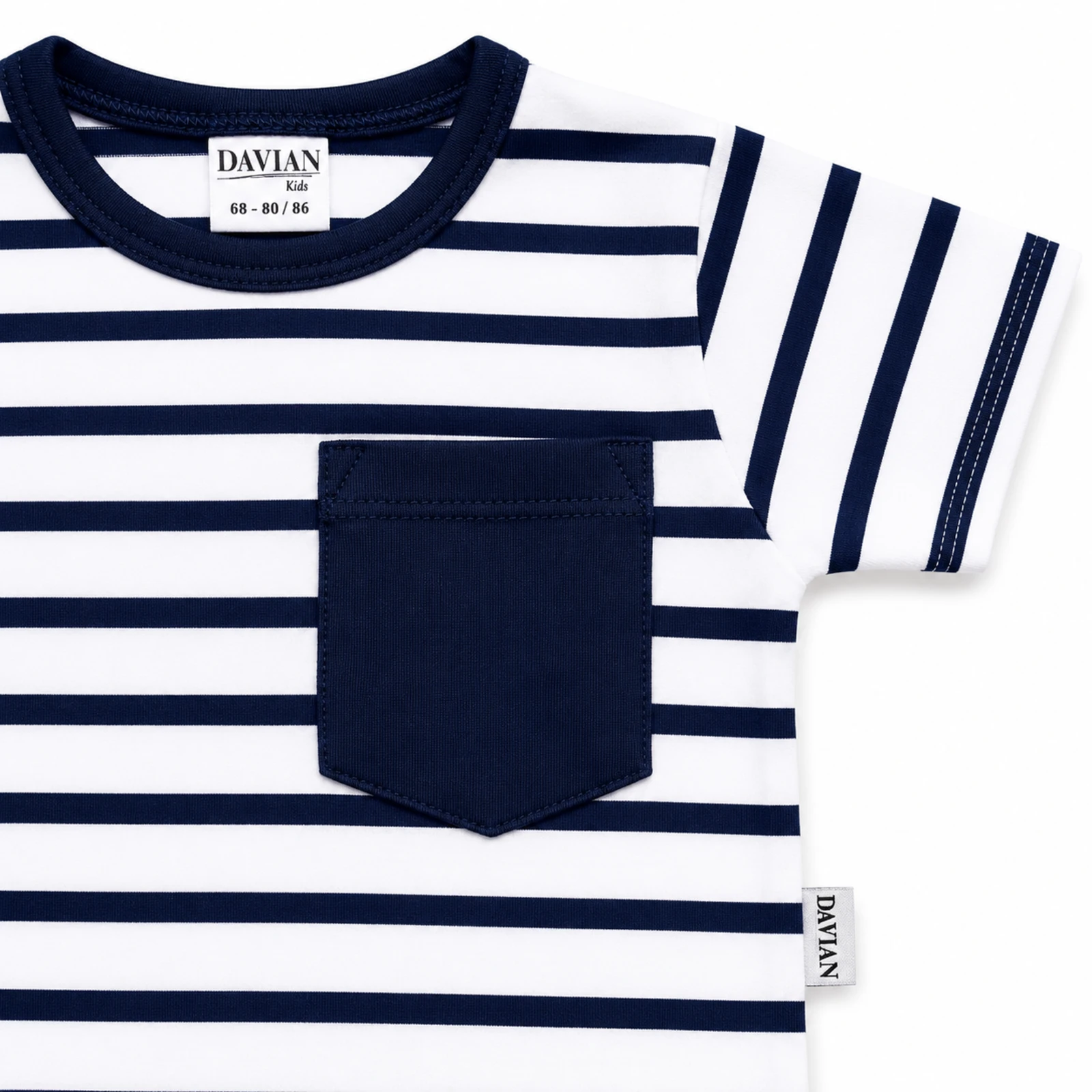 Tricou pentru bebeluși și copii cu bumbac organic – EVER - navy [2]