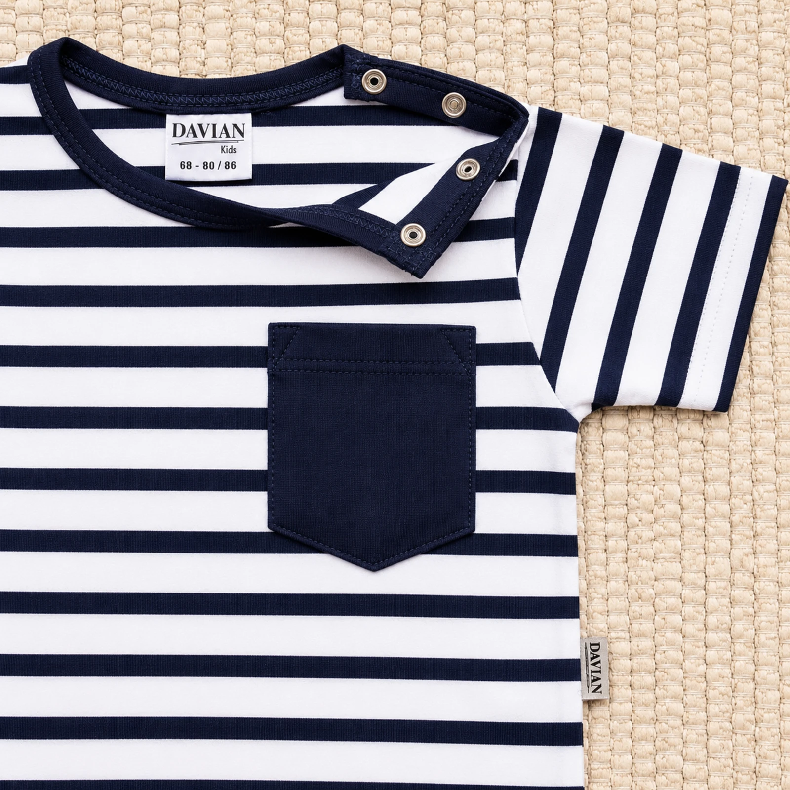 Tricou pentru bebeluși și copii cu bumbac organic – EVER - navy [3]