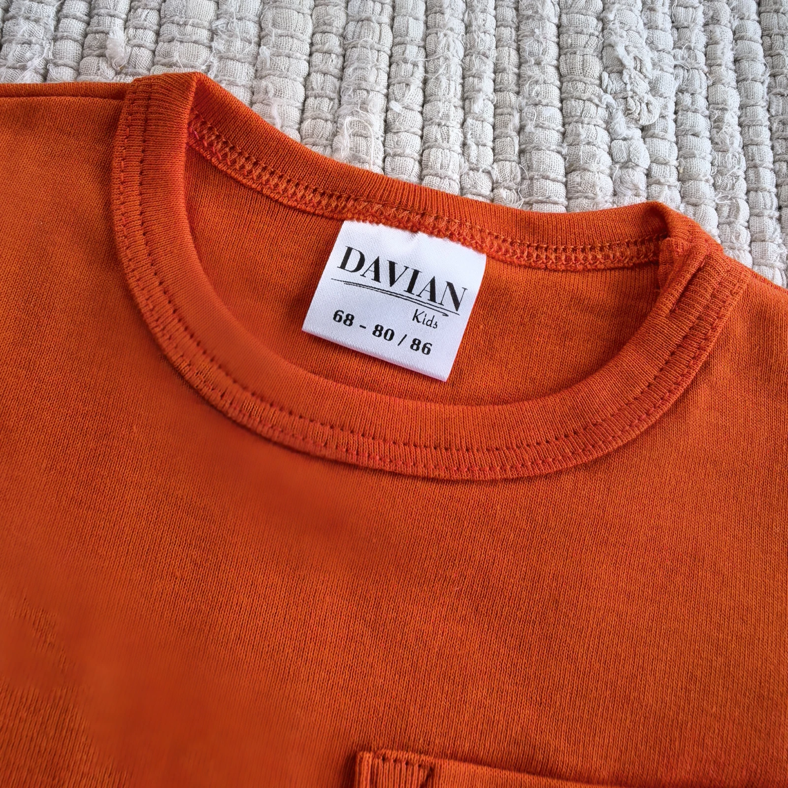 Tricou pentru bebeluși și copii cu bumbac organic – EVER - portocaliu [4]