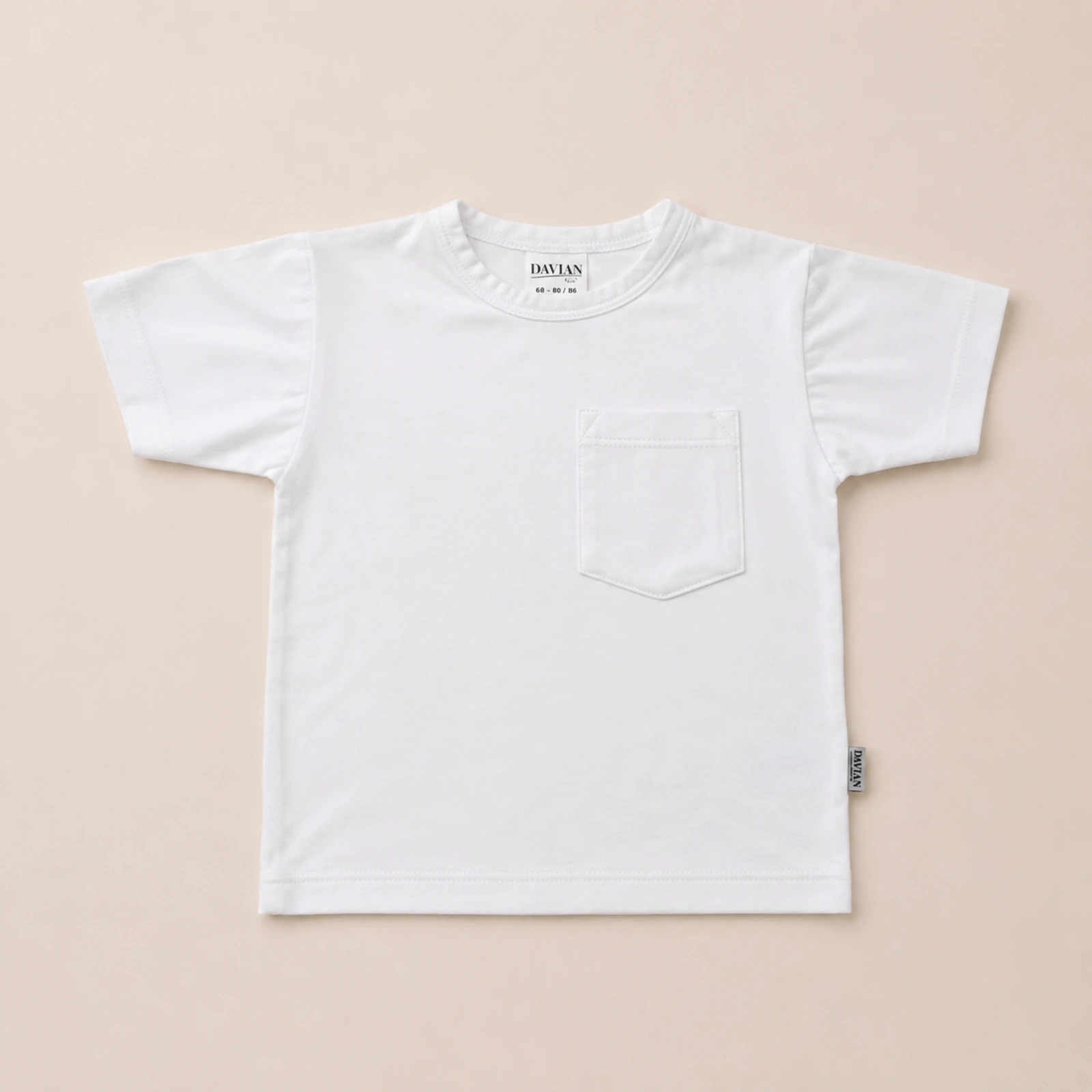 Tricou pentru bebeluși și copii din bambus - PURE, alb [3]