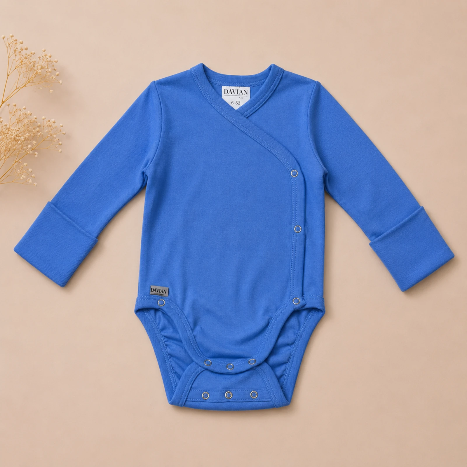 Bebeluși - Body kimono pentru nou-născuți și bebeluși din bumbac – EVER - albastru