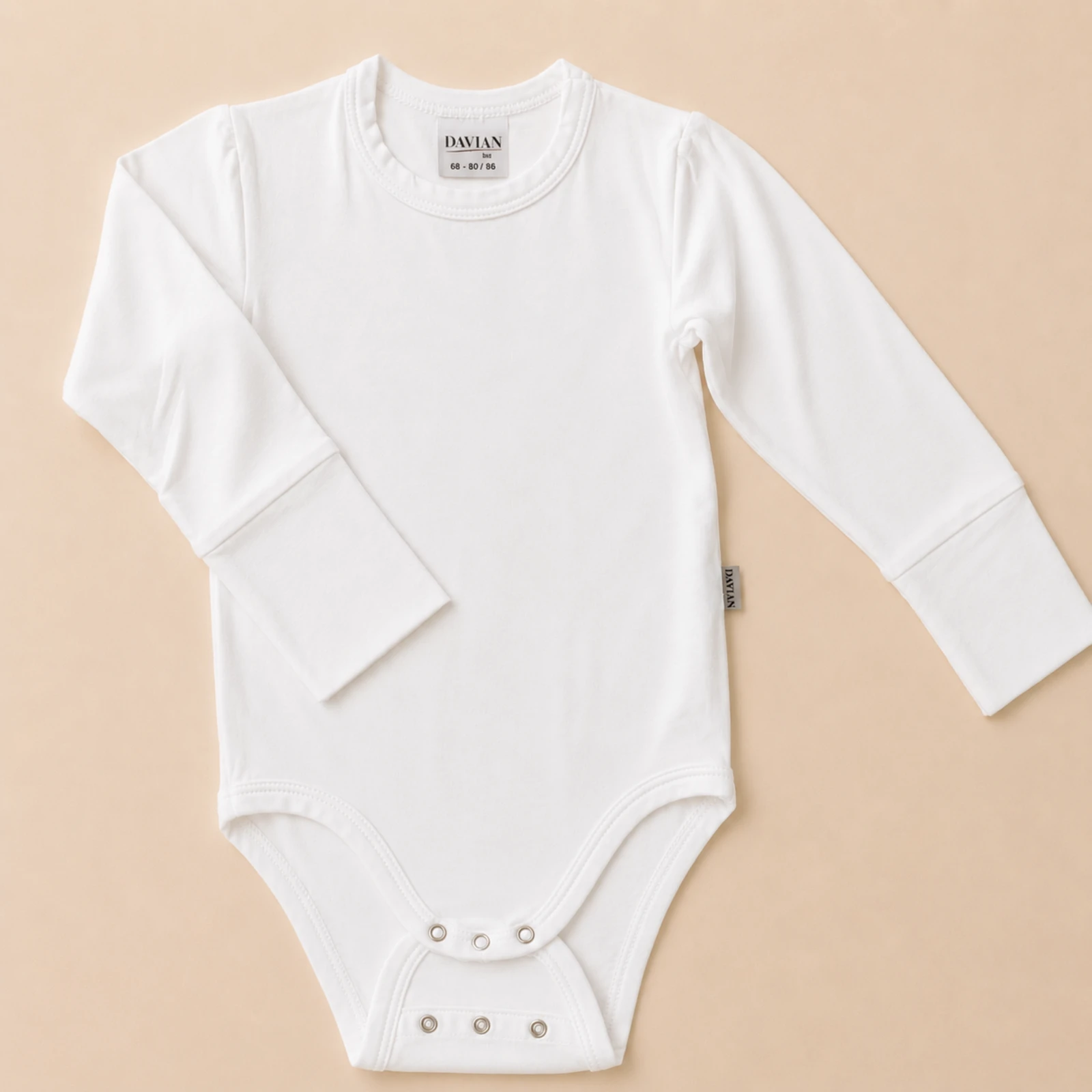 Pure Collection - Body pentru bebeluși din bambus – PURE, alb