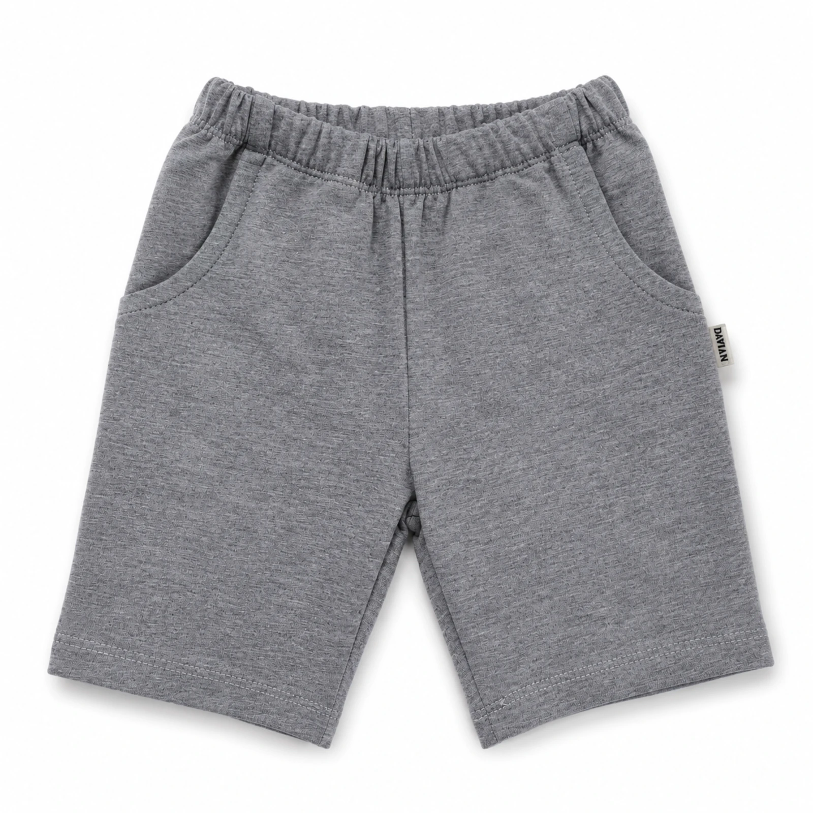 Pantaloni - Pantaloni scurți pentru bebeluși și copii cu buzunare din bumbac - EVER - gri