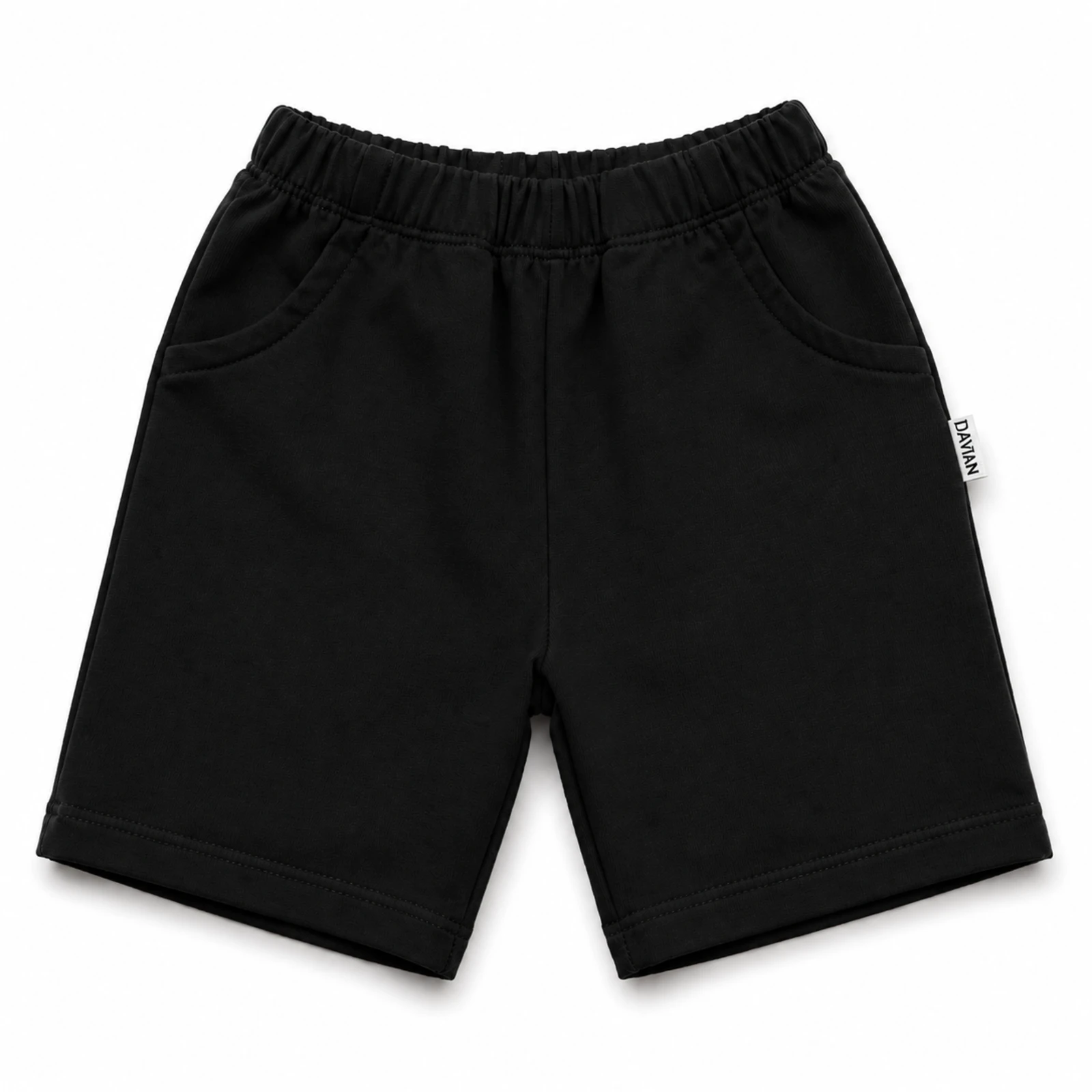 Pantaloni - Pantaloni scurți pentru bebeluși și copii cu buzunare din bumbac - EVER - negru