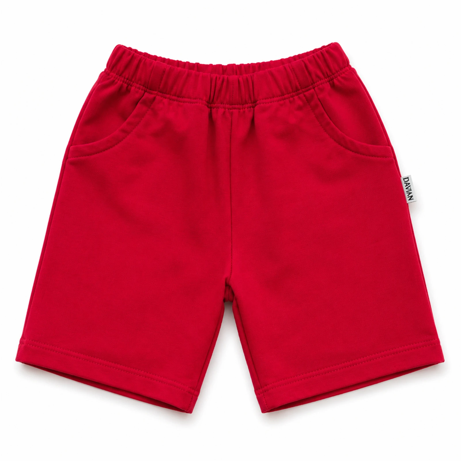 Pantaloni - Pantaloni scurți pentru bebeluși și copii cu buzunare din bumbac - EVER - roșu
