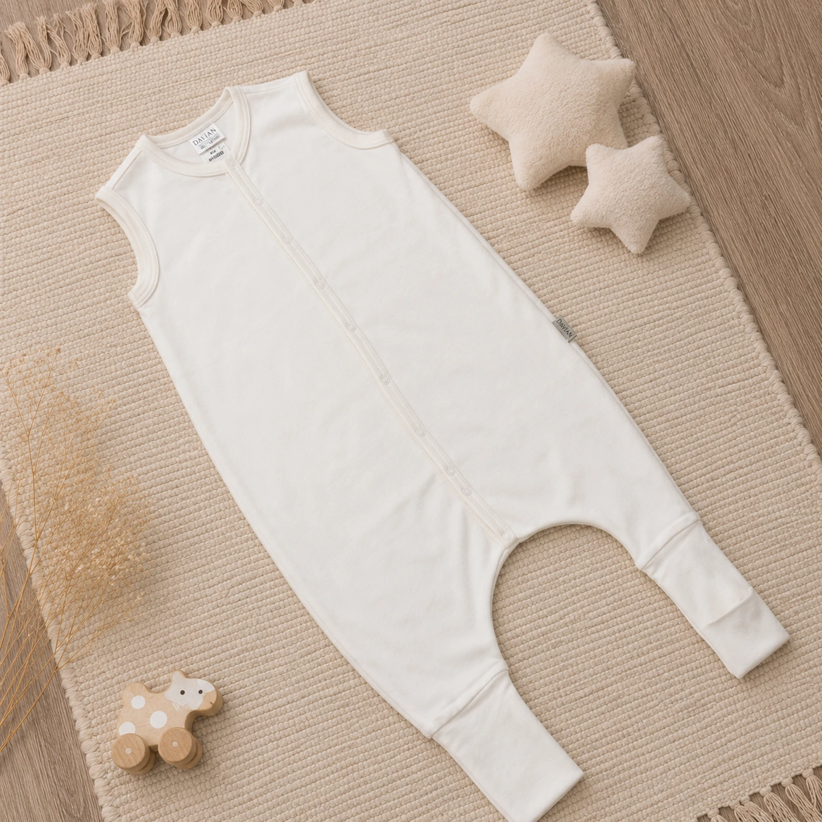 EVER Collection - Sac de dormit pentru bebeluși și copii din bumbac - EVER - crem