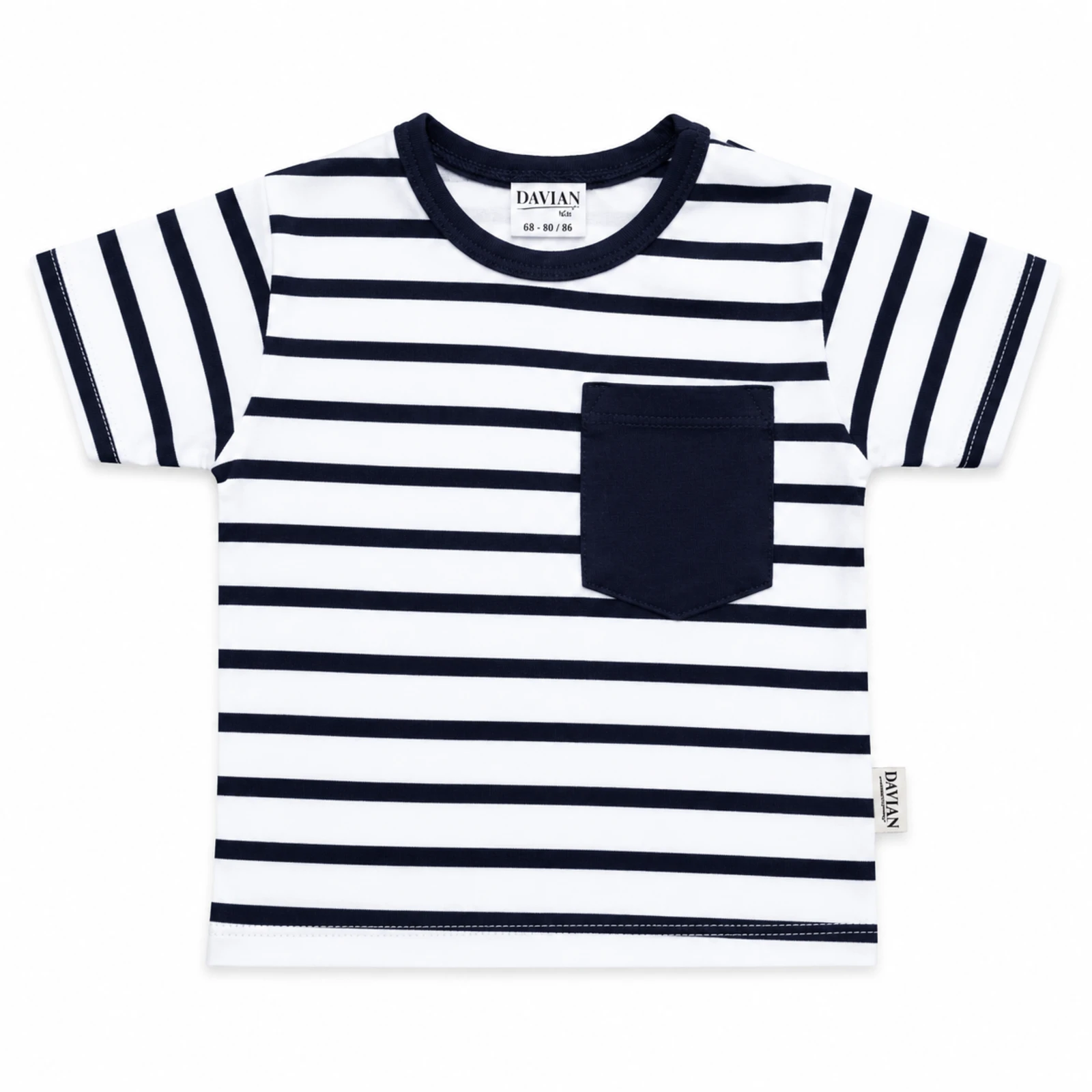 Tricouri - Tricou pentru bebeluși și copii cu bumbac organic – EVER - navy