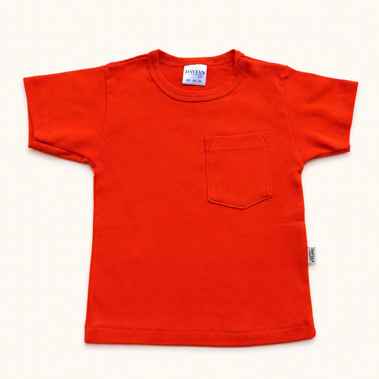 Tricouri - Tricou pentru bebeluși și copii cu bumbac organic – EVER - portocaliu