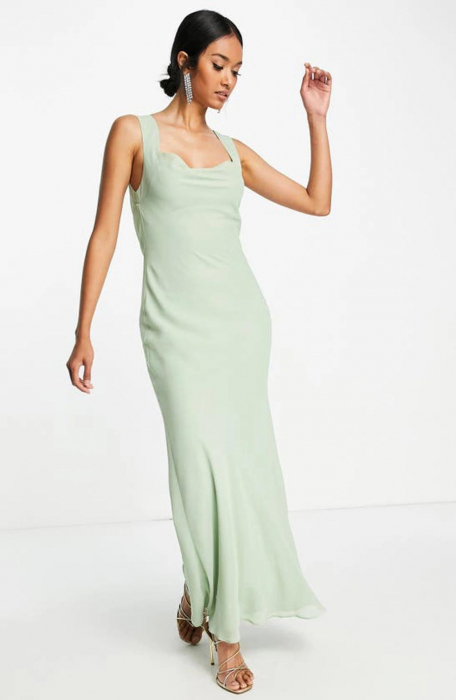Rochie de cocktail cu decupaj diagonal și spate deschis [1]